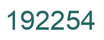Number 192254 green image