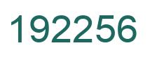 Number 192256 green image