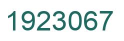 Number 1923067 green image