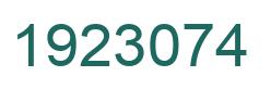 Number 1923074 green image