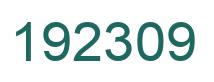 Number 192309 green image