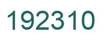 Number 192310 green image