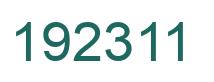 Number 192311 green image