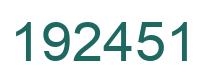 Number 192451 green image