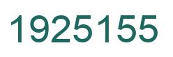 Number 1925155 green image