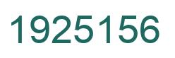 Number 1925156 green image