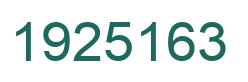 Number 1925163 green image