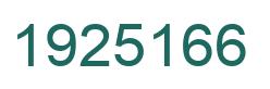 Number 1925166 green image