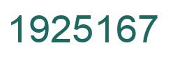Number 1925167 green image