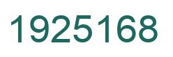 Number 1925168 green image