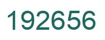 Number 192656 green image