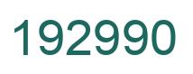 Number 192990 green image