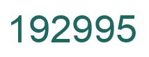 Number 192995 green image