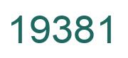 Number 19381 green image