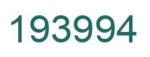 Number 193994 green image