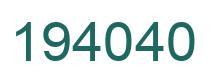 Número 194040 imagen verde