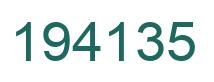 Number 194135 green image