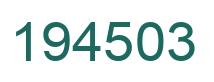 Number 194503 green image