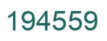 Number 194559 green image