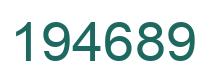 Número 194689 imagen verde