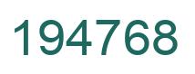 Number 194768 green image