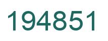 Number 194851 green image