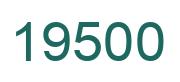 Number 19500 green image