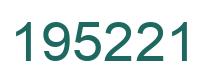 Number 195221 green image