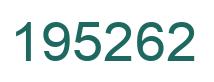 Number 195262 green image