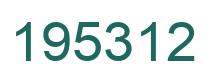 Number 195312 green image