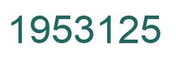 Number 1953125 green image