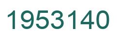Number 1953140 green image