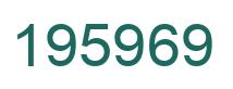 Number 195969 green image