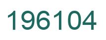 Number 196104 green image