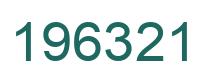 Number 196321 green image