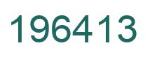Number 196413 green image