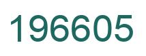 Number 196605 green image