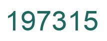 Number 197315 green image