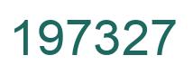 Number 197327 green image