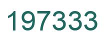 Number 197333 green image