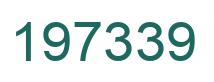 Number 197339 green image