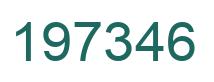 Number 197346 green image