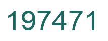 Number 197471 green image