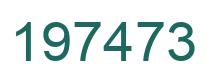 Number 197473 green image