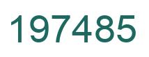 Número 197485 imagen verde