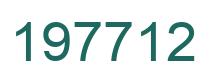Number 197712 green image