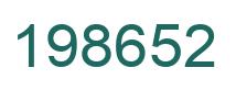 Number 198652 green image