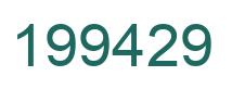Number 199429 green image