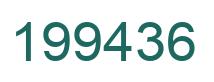 Number 199436 green image