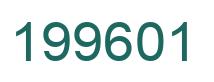Number 199601 green image